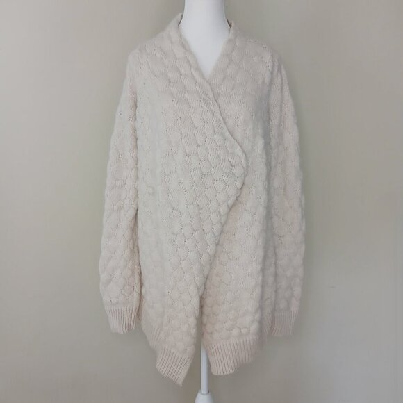 Zadig & Voltaire Daphnee Alpaca Lambswool Blend Open Cardigan Sweater Size S - Picture 2 of 8